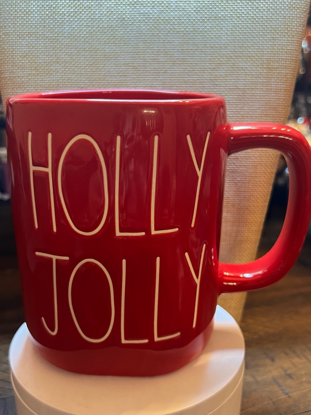 Red 'HOLLY JOLLY' Holiday Rae Dunn Mug